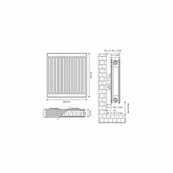 Flomasta Type 21 Double-Panel Plus Single Convector Radiator 700 x 600mm White 3113BTU -Central Heating Radiators shop 150XP A4