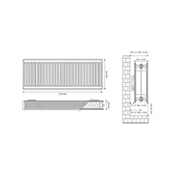 Flomasta Type 22 Double-Panel Double Convector Radiator 500 x 1200mm White 6026BTU 10 Flomasta Type 22 Double-Panel Double Convector Radiator 500 x 1200mm White 6026BTU -Central Heating Radiators shop 294XP A4
