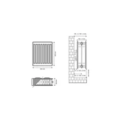 Flomasta Type 22 Double-Panel Double Convector Radiator 500 x 500mm White 2511BTU -Central Heating Radiators shop 316XP A4
