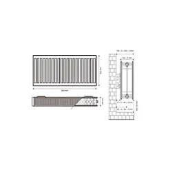 Flomasta Type 22 Double-Panel Double Convector Radiator 500 x 900mm White 4519BTU 10 Flomasta Type 22 Double-Panel Double Convector Radiator 500 x 900mm White 4519BTU -Central Heating Radiators shop 344XP A4