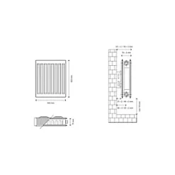 Flomasta Type 21 Double-Panel Plus Single Convector Radiator 500 x 500mm White 1960BTU 10 Flomasta Type 21 Double-Panel Plus Single Convector Radiator 500 x 500mm White 1960BTU -Central Heating Radiators shop 411XP A4