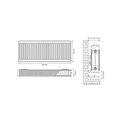 Flomasta Type 22 Double-Panel Double Convector Radiator 400 x 1000mm White 4155BTU 10 Flomasta Type 22 Double-Panel Double Convector Radiator 400 x 1000mm White 4155BTU -Central Heating Radiators shop 480XP A4