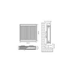 Flomasta Type 21 Double-Panel Plus Single Convector Radiator 600 x 600mm White 2736BTU 10 Flomasta Type 21 Double-Panel Plus Single Convector Radiator 600 x 600mm White 2736BTU -Central Heating Radiators shop 504XP A4