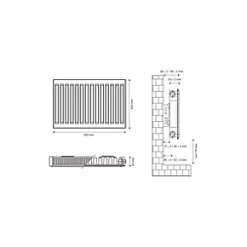 Flomasta Type 11 Single-Panel Single Convector Radiator 400 x 900mm White 2056BTU 10 Flomasta Type 11 Single-Panel Single Convector Radiator 400 x 900mm White 2056BTU -Central Heating Radiators shop 519XP A4