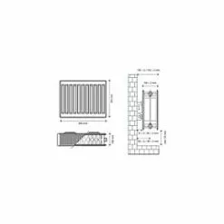 Flomasta Type 22 Double-Panel Double Convector Radiator 300 x 800mm White 2584BTU -Central Heating Radiators shop 557XP A4