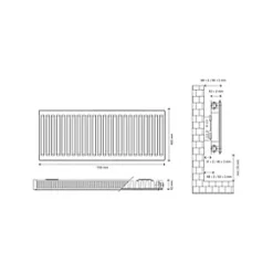 Flomasta Type 11 Single-Panel Single Convector Radiator 400 x 1100mm White 2513BTU -Central Heating Radiators shop 607XP A4