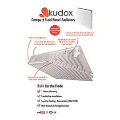 Kudox Premium Type 22 Double-Panel Double Convector Radiator 600 x 1000mm White 6007BTU 11 Kudox Premium Type 22 Double-Panel Double Convector Radiator 600 x 1000mm White 6007BTU -Central Heating Radiators shop 65888 A5