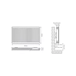 Flomasta Type 11 Single-Panel Single Convector Radiator 700 x 900mm White 3330BTU 10 Flomasta Type 11 Single-Panel Single Convector Radiator 700 x 900mm White 3330BTU -Central Heating Radiators shop 672XP A4