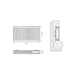 Flomasta Type 21 Double-Panel Plus Single Convector Radiator 500 x 800mm White 3136BTU 10 Flomasta Type 21 Double-Panel Plus Single Convector Radiator 500 x 800mm White 3136BTU -Central Heating Radiators shop 716XP A4