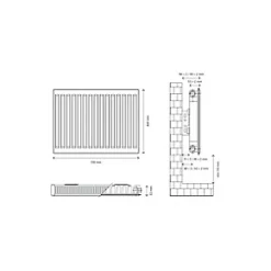 Flomasta Type 11 Single-Panel Single Convector Radiator 600 x 700mm White 2271BTU 10 Flomasta Type 11 Single-Panel Single Convector Radiator 600 x 700mm White 2271BTU -Central Heating Radiators shop 800XP A4