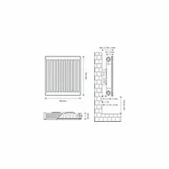 Flomasta Type 11 Single-Panel Single Convector Radiator 600 x 400mm White 1298BTU -Central Heating Radiators shop 871XP A4